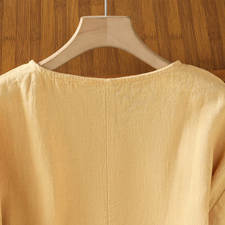 Buddha Stonesカジュアル サマー 無地 クルーネック レディース コットン 半袖 Tシャツ - image 11