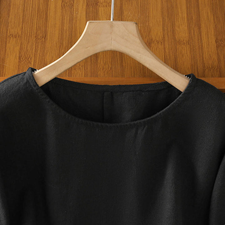 Buddha Stonesカジュアル サマー 無地 クルーネック レディース コットン 半袖 Tシャツ - image 22