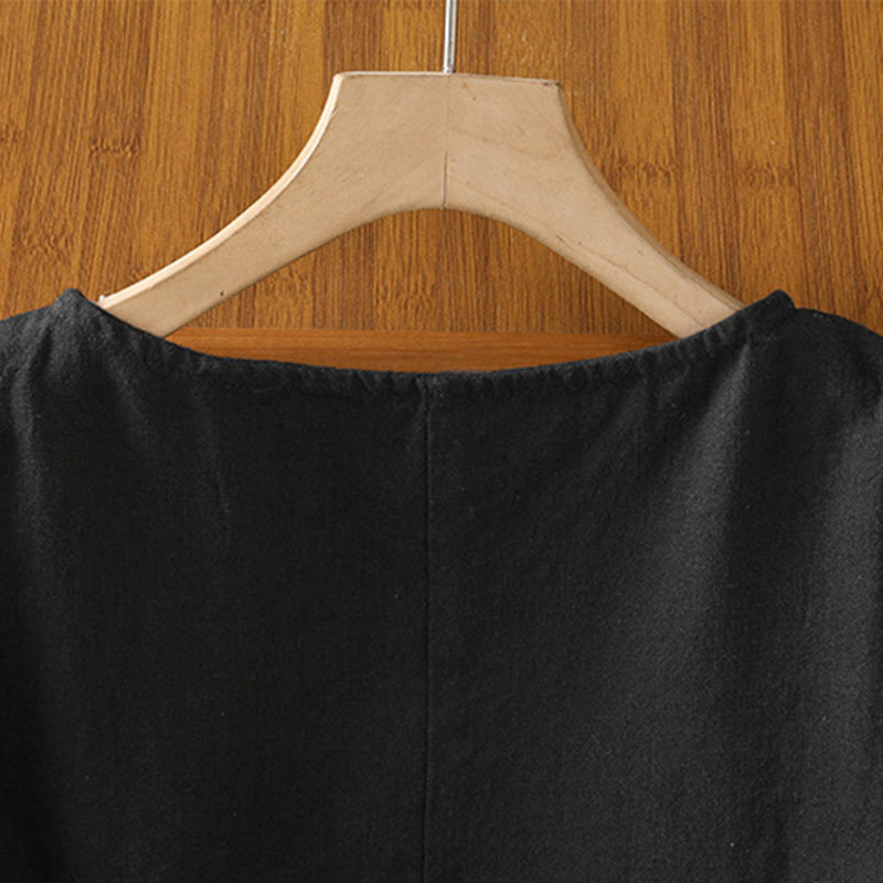 Buddha Stonesカジュアル サマー 無地 クルーネック レディース コットン 半袖 Tシャツ - image 23