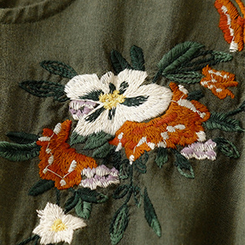 Buddha Stonesカジュアル サマー 刺繍 クルーネック レディース コットン 半袖 Tシャツ - image 21