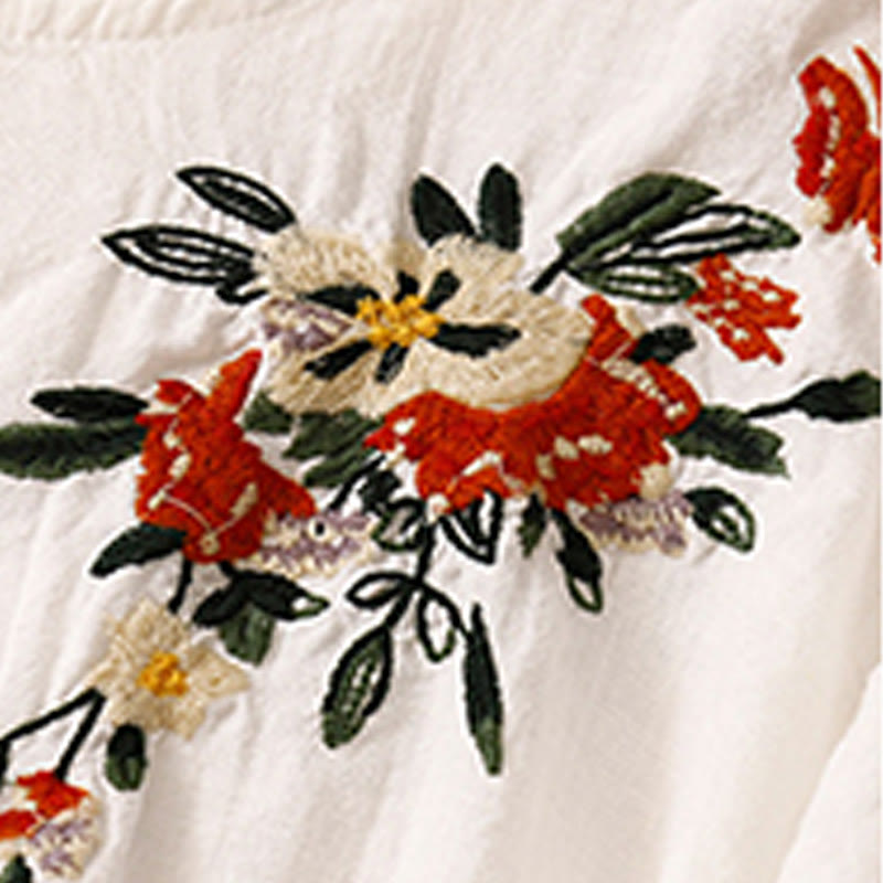 Buddha Stonesカジュアル サマー 刺繍 クルーネック レディース コットン 半袖 Tシャツ - image 12