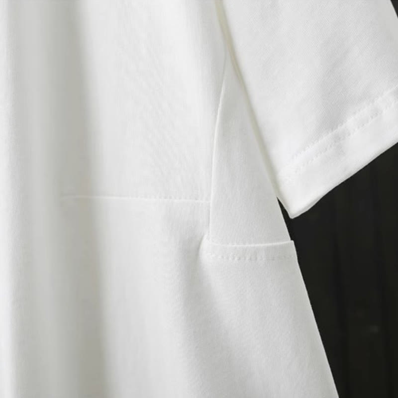 Buddha Stonesカジュアル ルーズ サマー 無地 クルーネック レディース コットン 半袖 Tシャツ - image 11