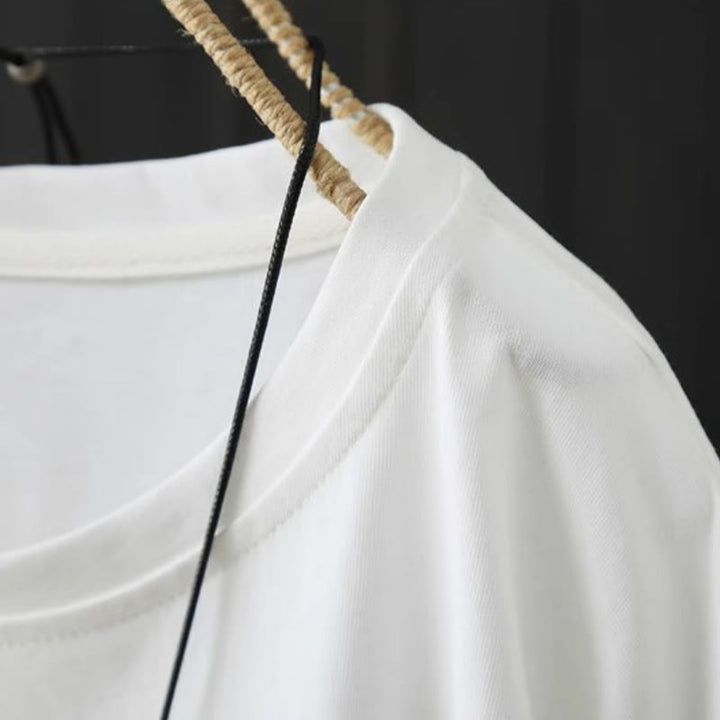 Buddha Stonesカジュアル ルーズ サマー 無地 クルーネック レディース コットン 半袖 Tシャツ - image 9