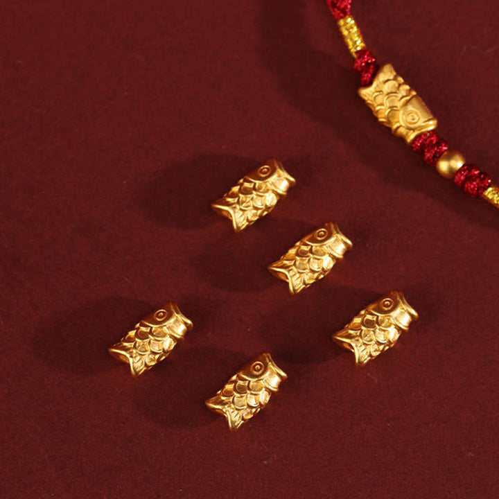 Buddha Stones999ゴールド 幸運の守護鯉 手作り編み紐ブレスレット - image 5