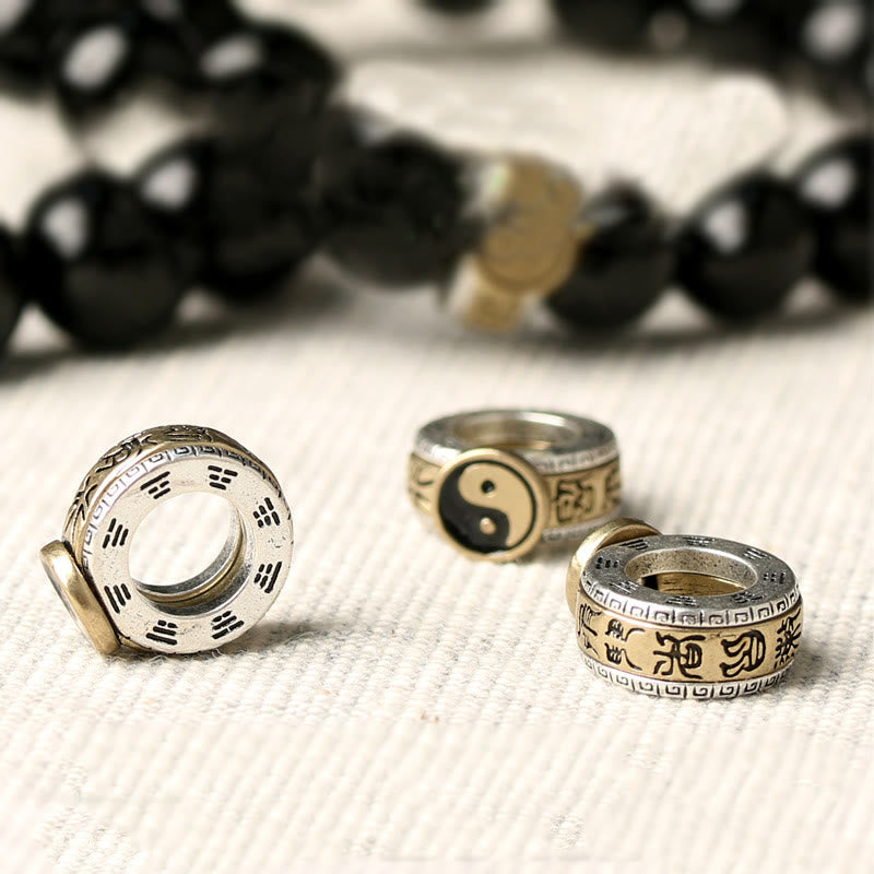 Buddha Stones黒曜石陰陽九字真言成就ブレスレット