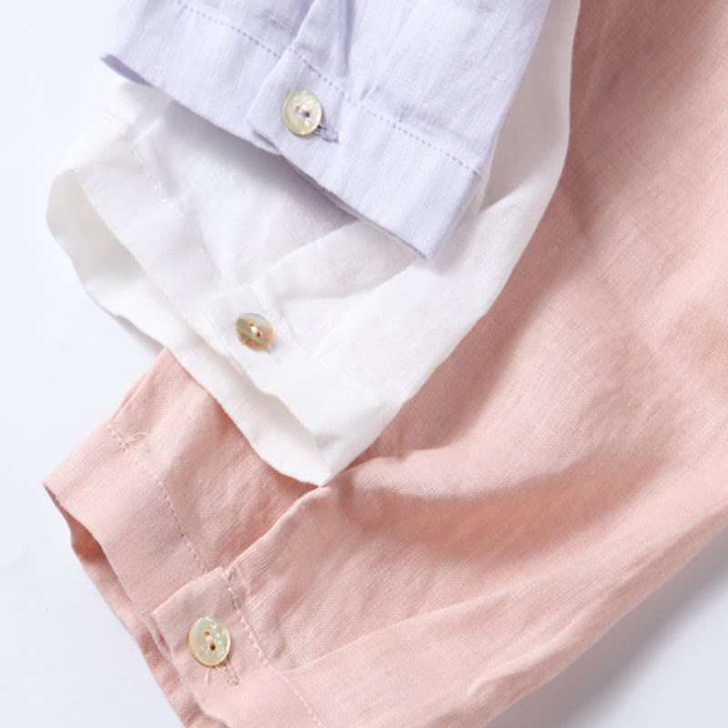 Buddha Stonesの秋のヴィンテージ刺繍ボタンドローストリングデザインコットンリネン長袖ミディドレス（ポケット付き） - image 17