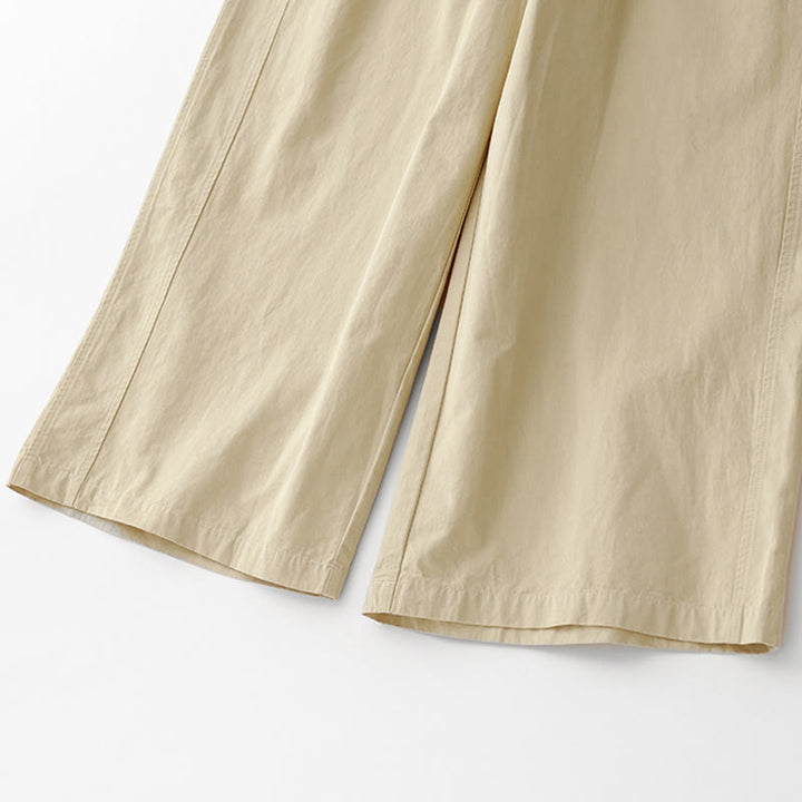 Buddha Stones春の通勤用 無地 ハイウエスト レディース ワイドレッグ コットンリネン パンツ ポケット付き - image 22