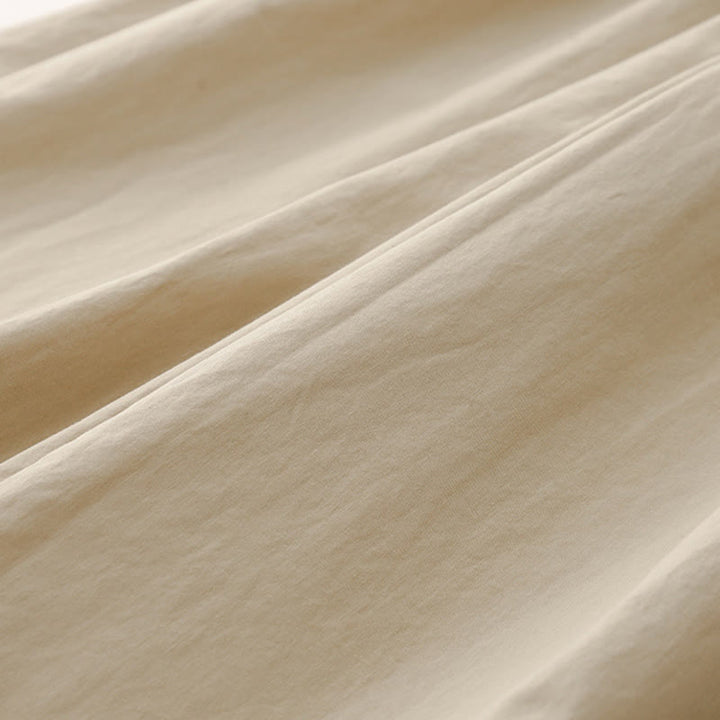 Buddha Stones春の通勤用 無地 ハイウエスト レディース ワイドレッグ コットンリネン パンツ ポケット付き - image 20