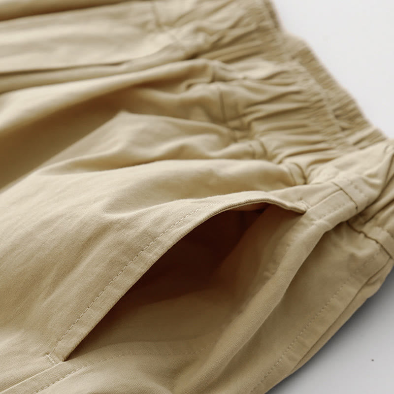 Buddha Stones春の通勤用 無地 ハイウエスト レディース ワイドレッグ コットンリネン パンツ ポケット付き - image 19