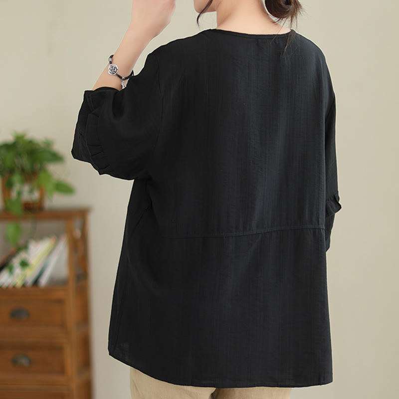 Buddha Stonesカジュアル サマー 無地 クルーネック レディース ポリエステル 半袖 Tシャツ - image 19