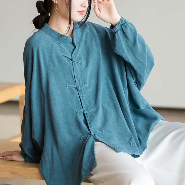 Buddha Stonesカエルボタン長袖シャツ禅太極拳瞑想トップス漢服ジャケット - image 9