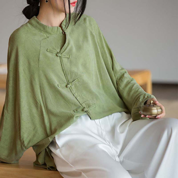 Buddha Stonesカエルボタン長袖シャツ禅太極拳瞑想トップス漢服ジャケット - image 12