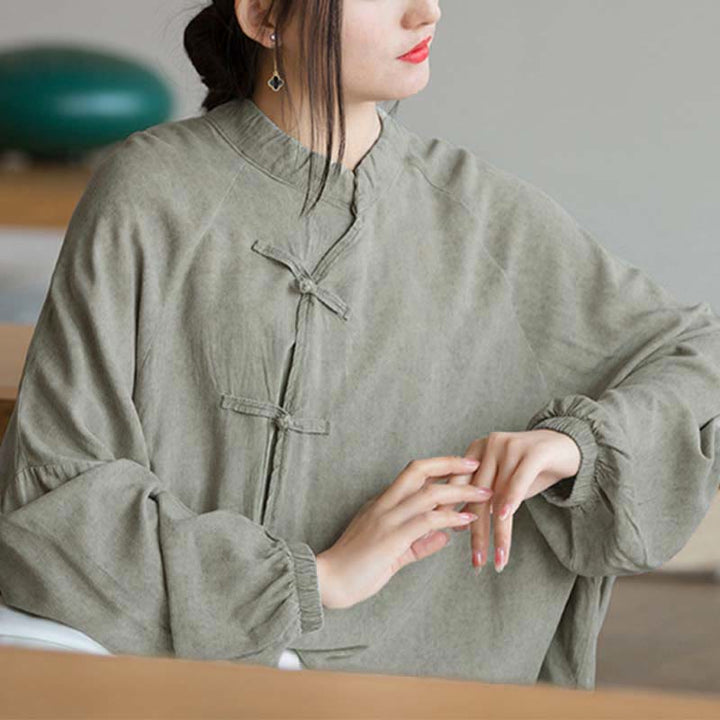 Buddha Stonesカエルボタン長袖シャツ禅太極拳瞑想トップス漢服ジャケット - image 21