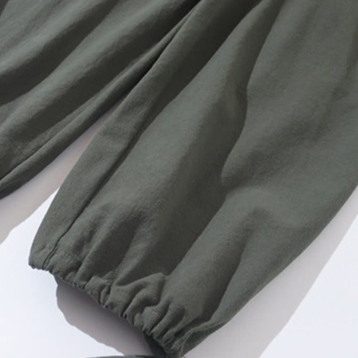 Buddha Stones 2点セット 唐装 カエルボタンデザイン シャツパンツ ポケット付き メンズ コットンリネン 瞑想用布セット - image 11