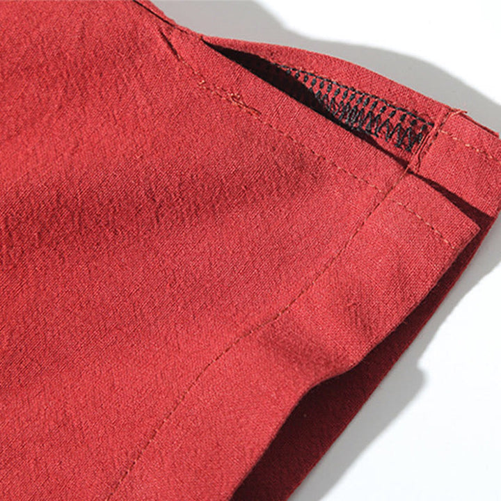 Buddha Stones刺繍 飛翔白鶴 コットンリネン オープンフロントジャケット メンズ着物 - image 11