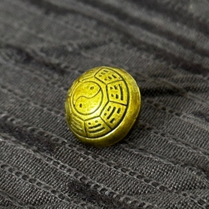 Buddha Stones夏 パッチワーク カラーデザイン メンズ 半袖 コットンリネン シャツ - image 9