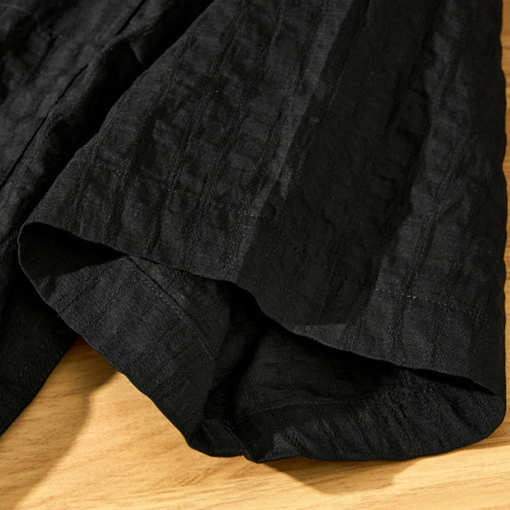 Buddha Stones夏用 無地 通気性 メンズ ボタン 半袖 テンセルシャツ - image 24