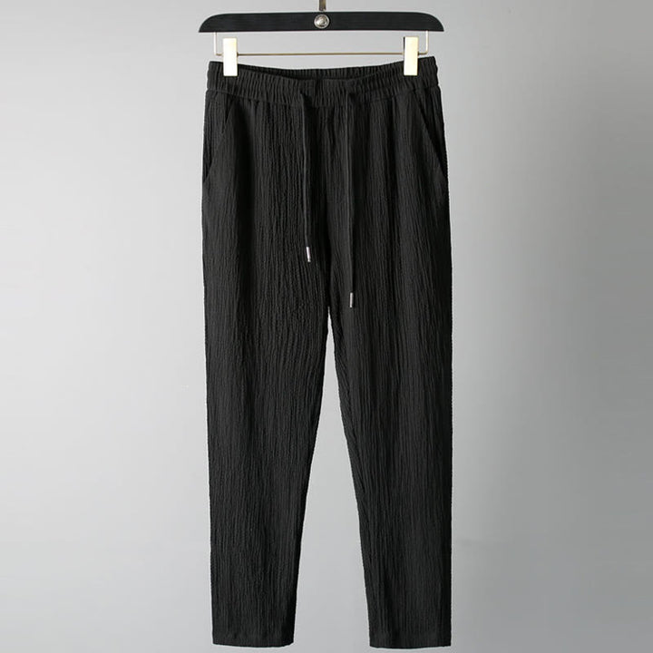 Buddha Stones 2点セット 無地 シワ加工 Vネック 半袖 Tシャツ パンツ 服 メンズ セット - image 2