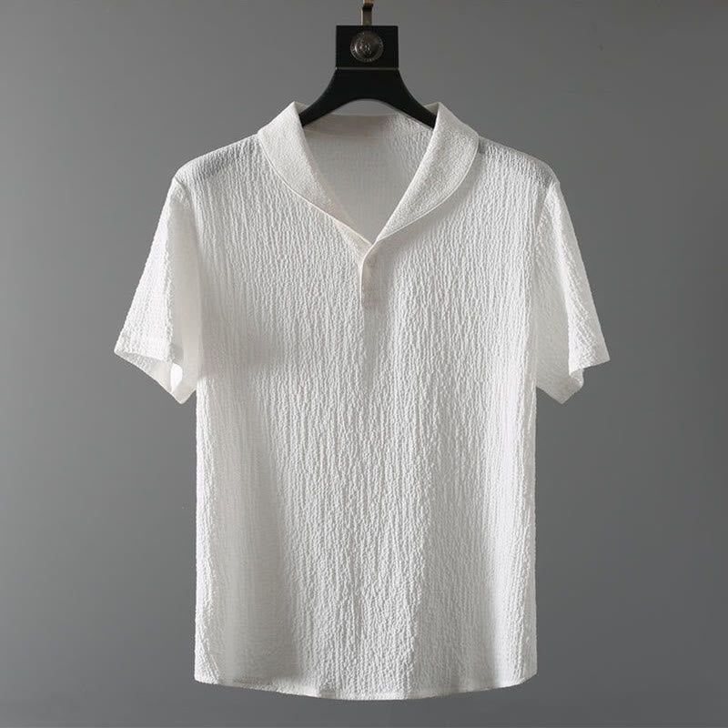 Buddha Stones 2点セット 無地 シワ加工 Vネック 半袖 Tシャツ パンツ 服 メンズ セット - image 8