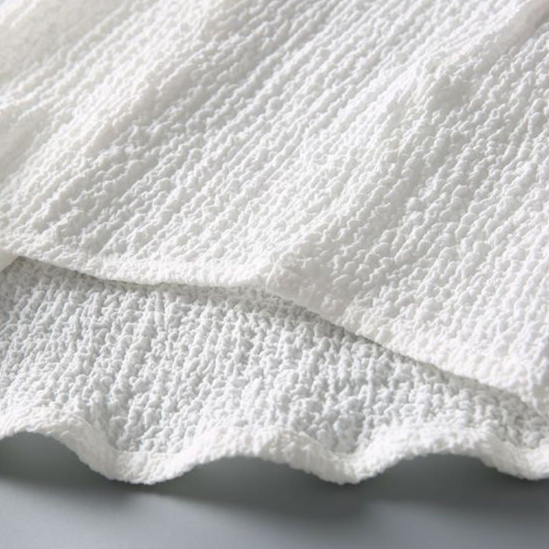 Buddha Stones 2点セット 無地 シワ加工 Vネック 半袖 Tシャツ パンツ 服 メンズ セット - image 15