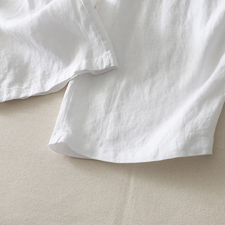 Buddha Stonesサマーデイリー 無地 伸縮性ウエストバンドデザイン レディース ワイドレッグ コットンリネン パンツ ポケット付き - image 20