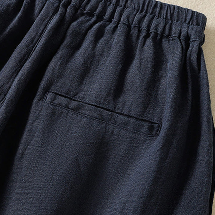 Buddha Stonesカジュアル 無地 ドローストリングデザイン レディース コットン 7-8丈パンツ ポケット付き - image 5