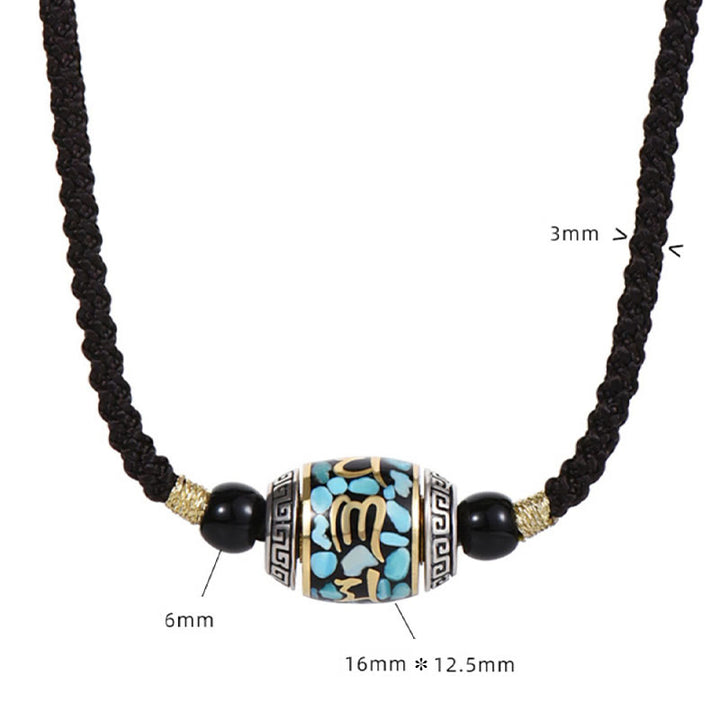 チベットのBuddha Stonesオーム・マニ・パドメ・フムムジ ビーズ模様 保護 回転式ネックレスペンダント - image 10