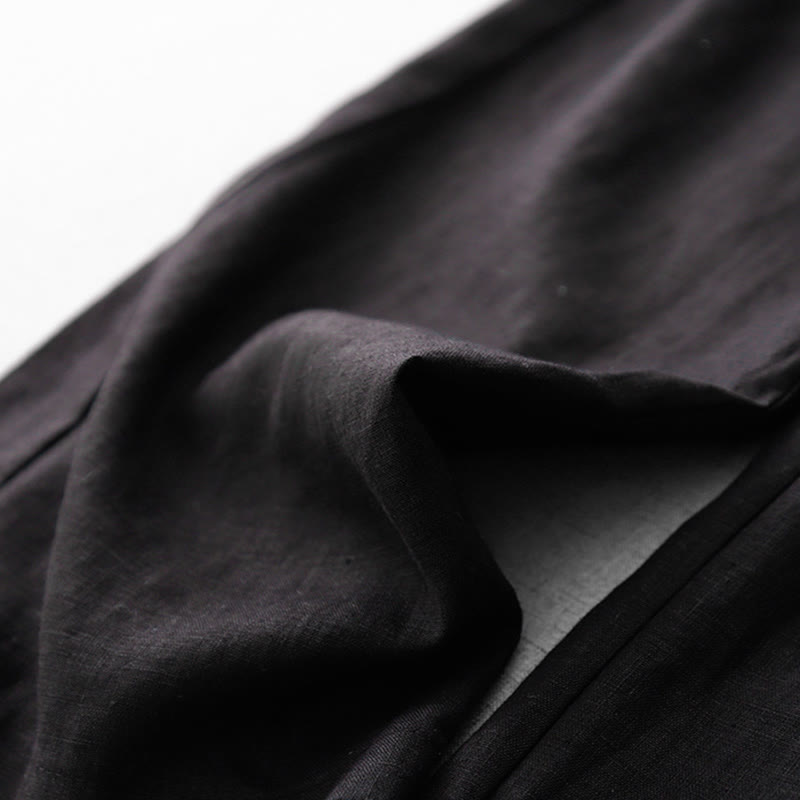 Buddha Stonesカジュアル ハイウエスト フリル ドローストリングデザイン レディース ワイドレッグ コットンパンツ ポケット付き - image 22