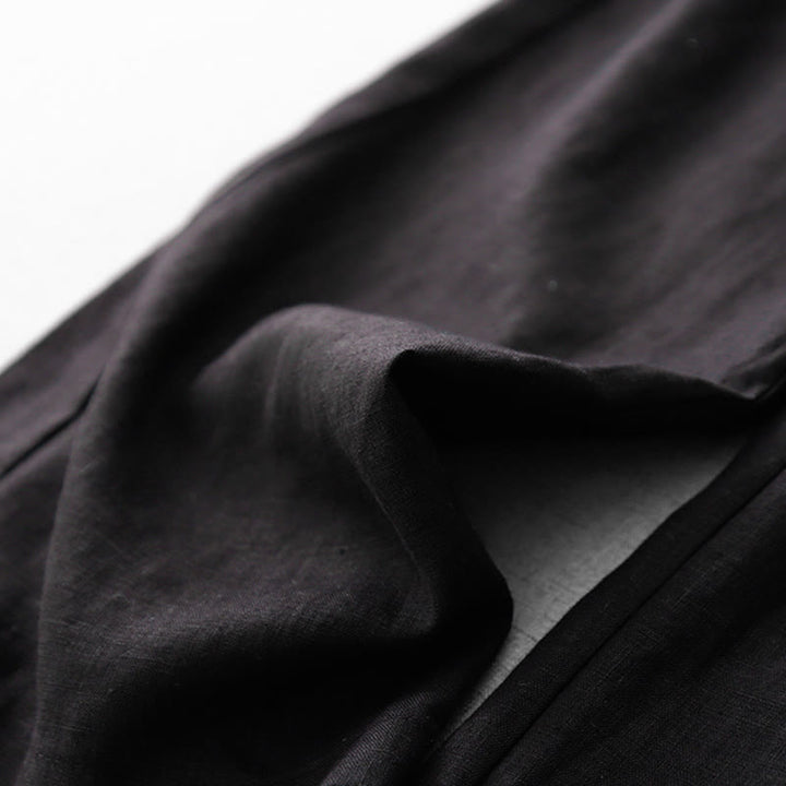 Buddha Stonesカジュアル ハイウエスト フリル ドローストリングデザイン レディース ワイドレッグ コットンパンツ ポケット付き - image 22