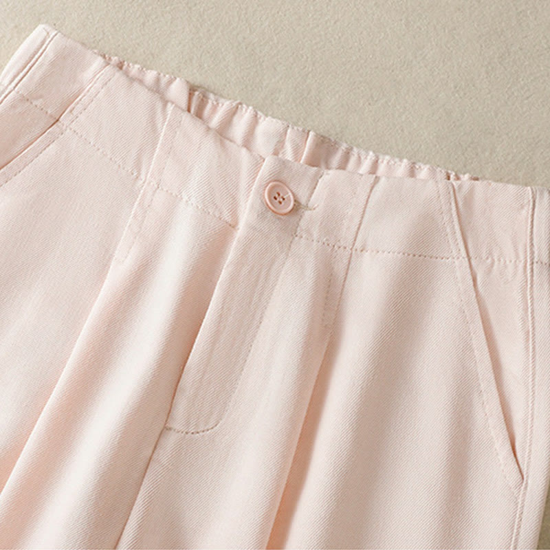 Buddha Stonesカジュアル レース パッチワークデザイン ハイウエスト レディース ワイドレッグ アンクル丈パンツ ポケット ジッパー付き - image 10