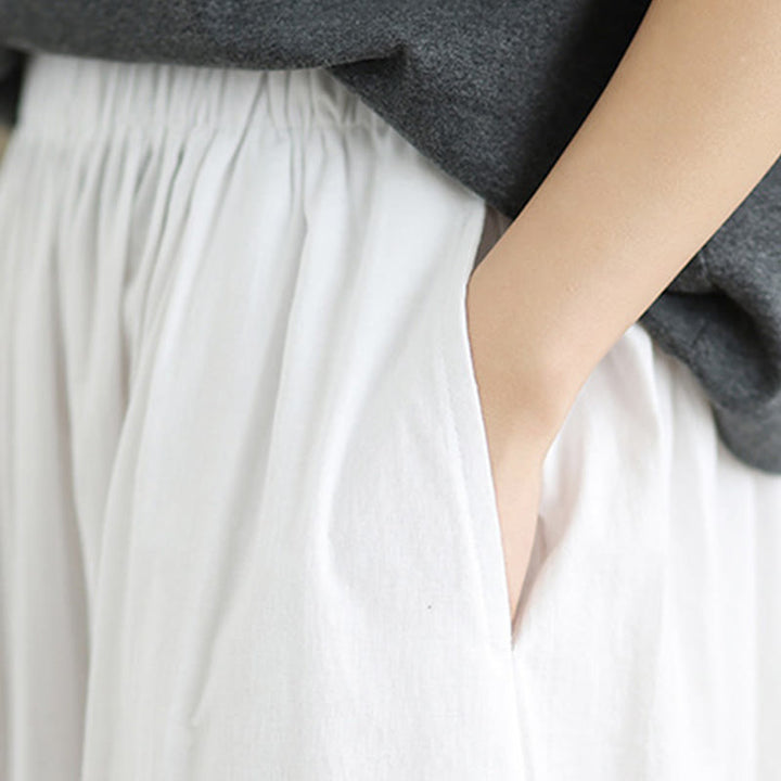 Buddha Stones通勤用 夏 無地 レディース コットン ブルマーパンツ ポケット付き - image 13