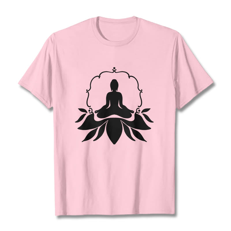 草の上に座るBuddha StonesTシャツ - ライトピンク - 2XL - image 13