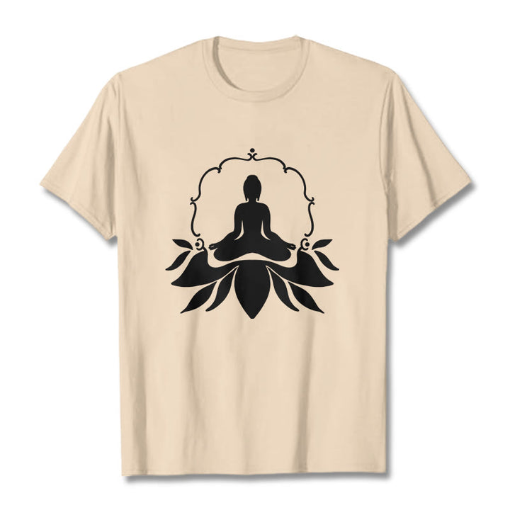 草の上に座るBuddha StonesTシャツ - ビスク - 2XL - image 8