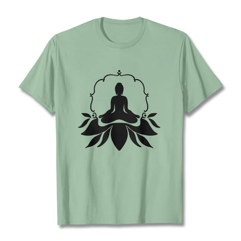 草の上に座るBuddha StonesTシャツ - ペールグリーン - 2XL - image 15