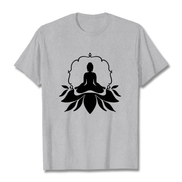 草の上に座るBuddha StonesTシャツ - ライトグレー - 2XL - image 19