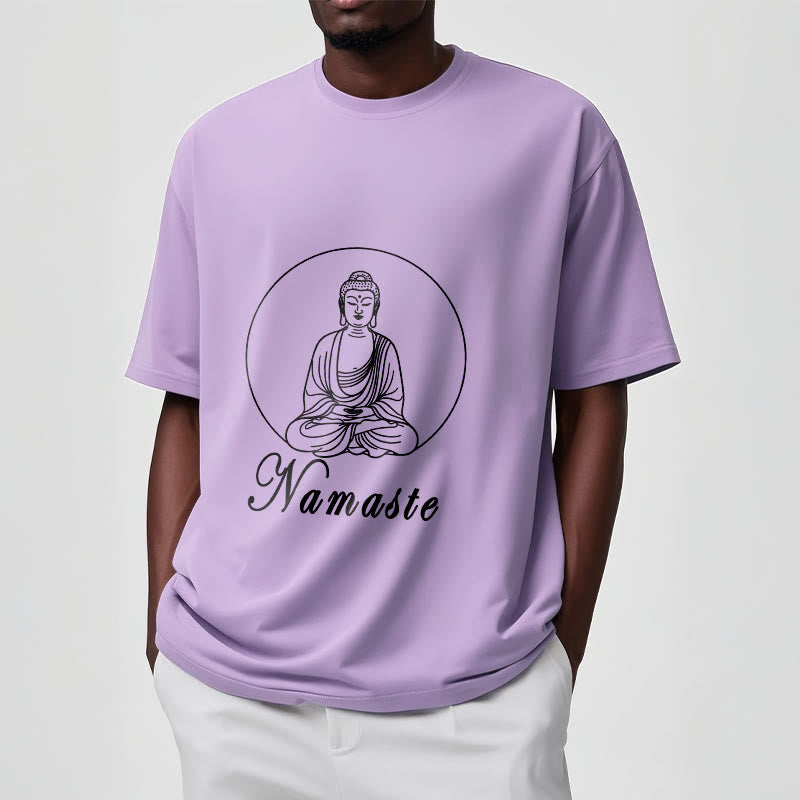 Buddha Stones NAMASTE Buddha Meditating Tee Tシャツ - image 17