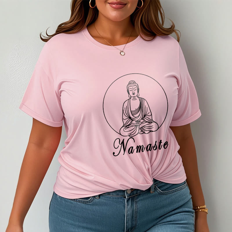 Buddha Stones NAMASTE Buddha Meditating Tee Tシャツ - image 13