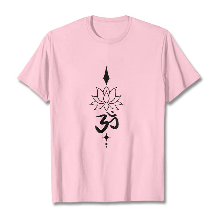 Buddha Stonesオムシンボル ロータスTシャツ - ライトピンク - 2XL - image 14