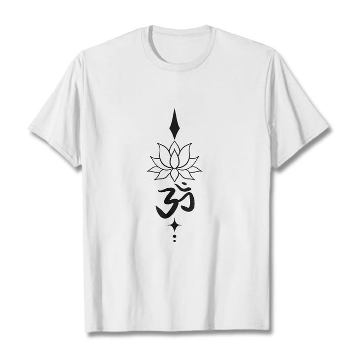 Buddha Stonesオムシンボル ロータスTシャツ - 白 - 2XL - image 8