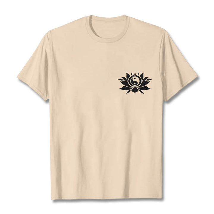 Buddha Stones陰陽 蓮の花 デザイン Tシャツ - ビスク - 2XL - image 13