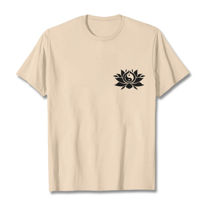 Buddha Stones陰陽 蓮の花 デザイン Tシャツ - ビスク - 2XL - image 12
