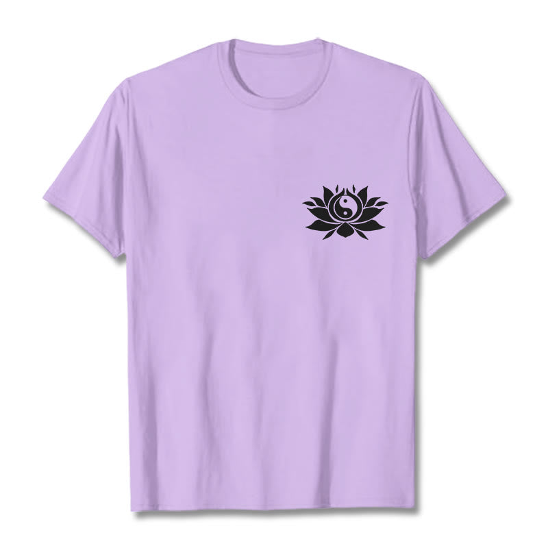 Buddha Stones陰陽 蓮の花 デザイン Tシャツ - 梅 - 2XL - image 18