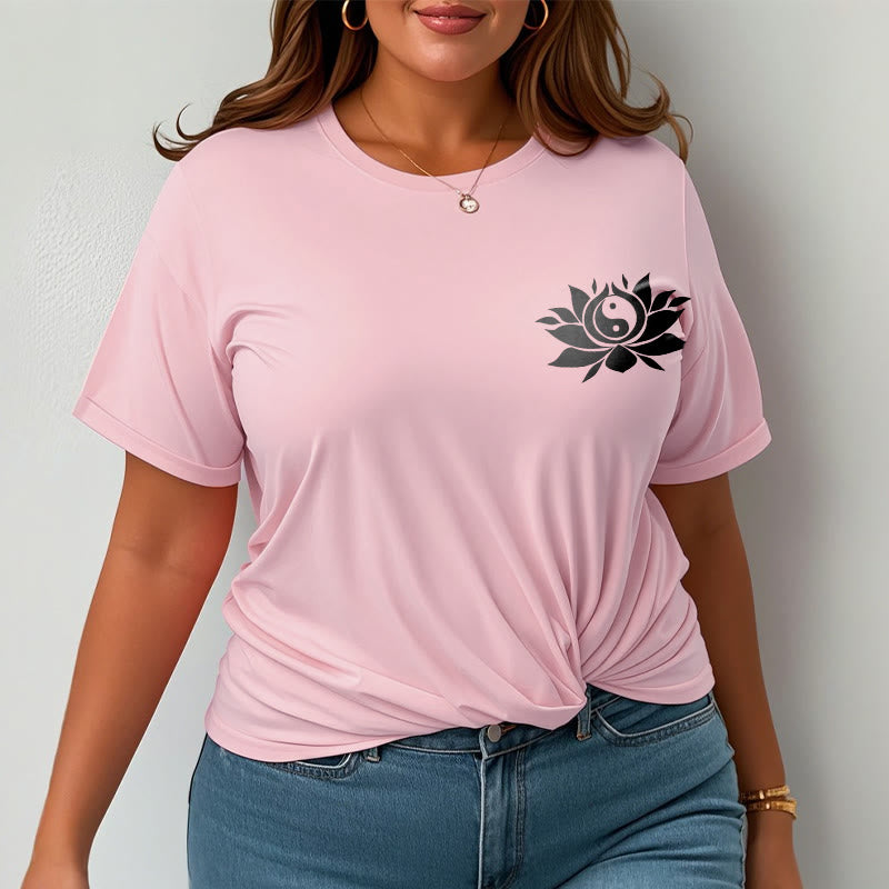 Buddha Stones陰陽 蓮の花 デザイン Tシャツ - image 18