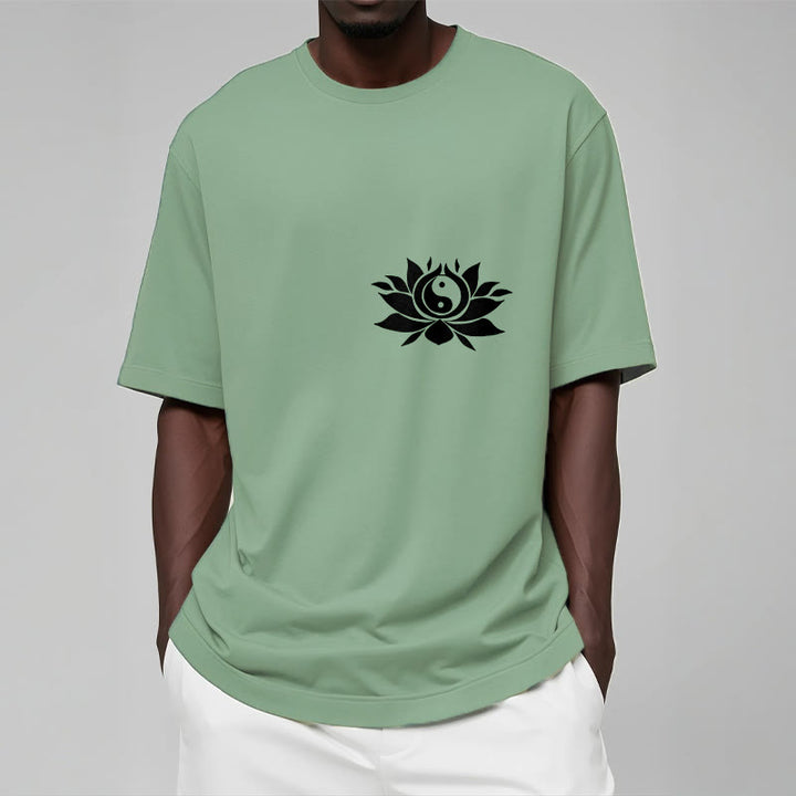 Buddha Stones陰陽 蓮の花 デザイン Tシャツ - image 15