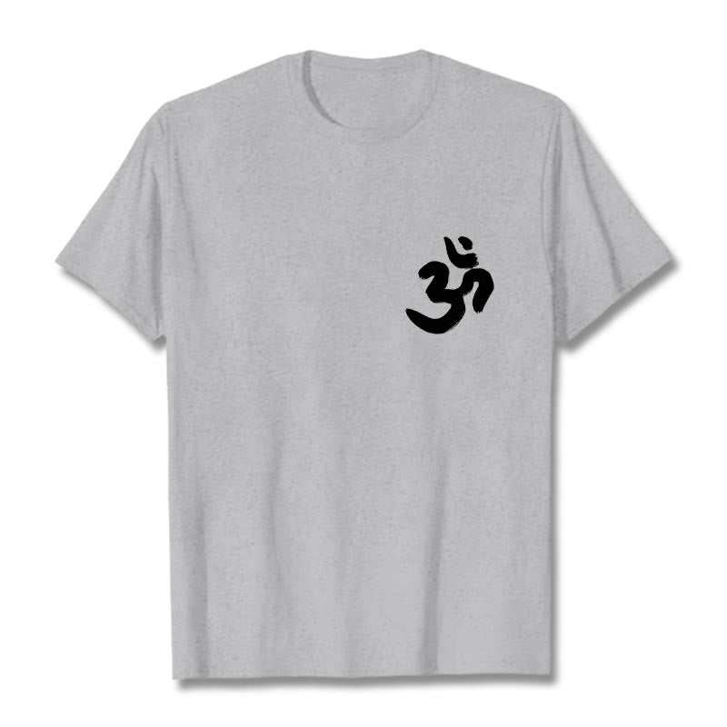 Buddha Stonesのオームシンボル サンスクリットTシャツ - ライトグレー - 2XL - image 10
