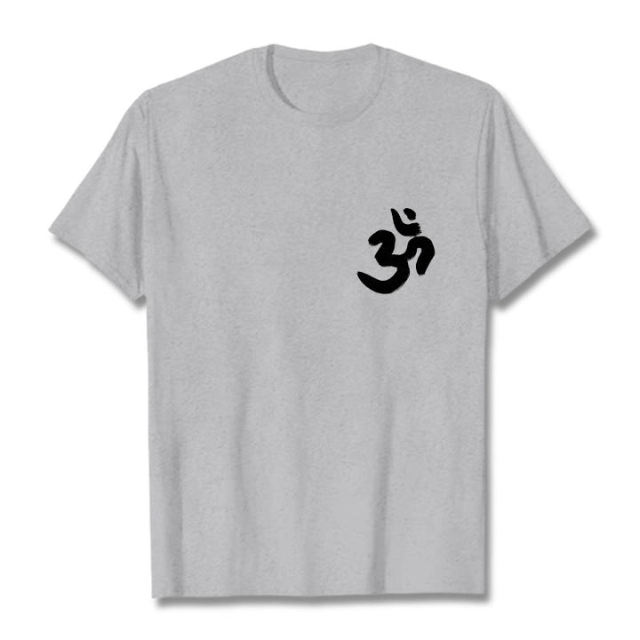 Buddha Stonesのオームシンボル サンスクリットTシャツ - ライトグレー - 2XL - image 10
