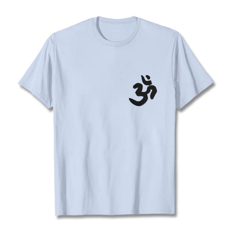 Buddha Stonesのオームシンボル サンスクリットTシャツ - ライトシアン - 2XL - image 13