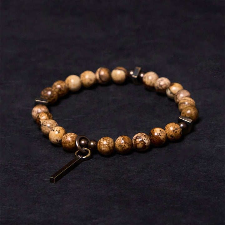 Buddha Stones風デザイン銅製幸運ブレスレット