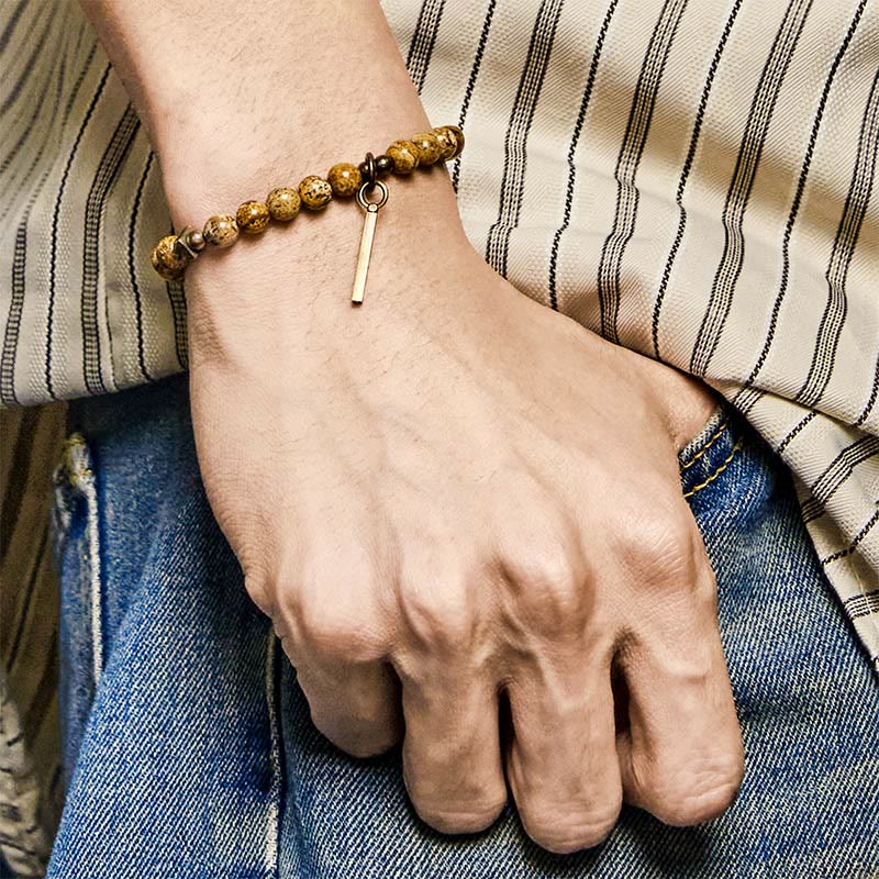 Buddha Stones風デザイン銅製幸運ブレスレット