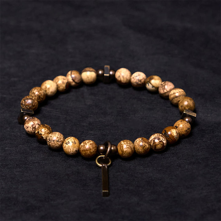 Buddha Stones風デザイン銅製幸運ブレスレット